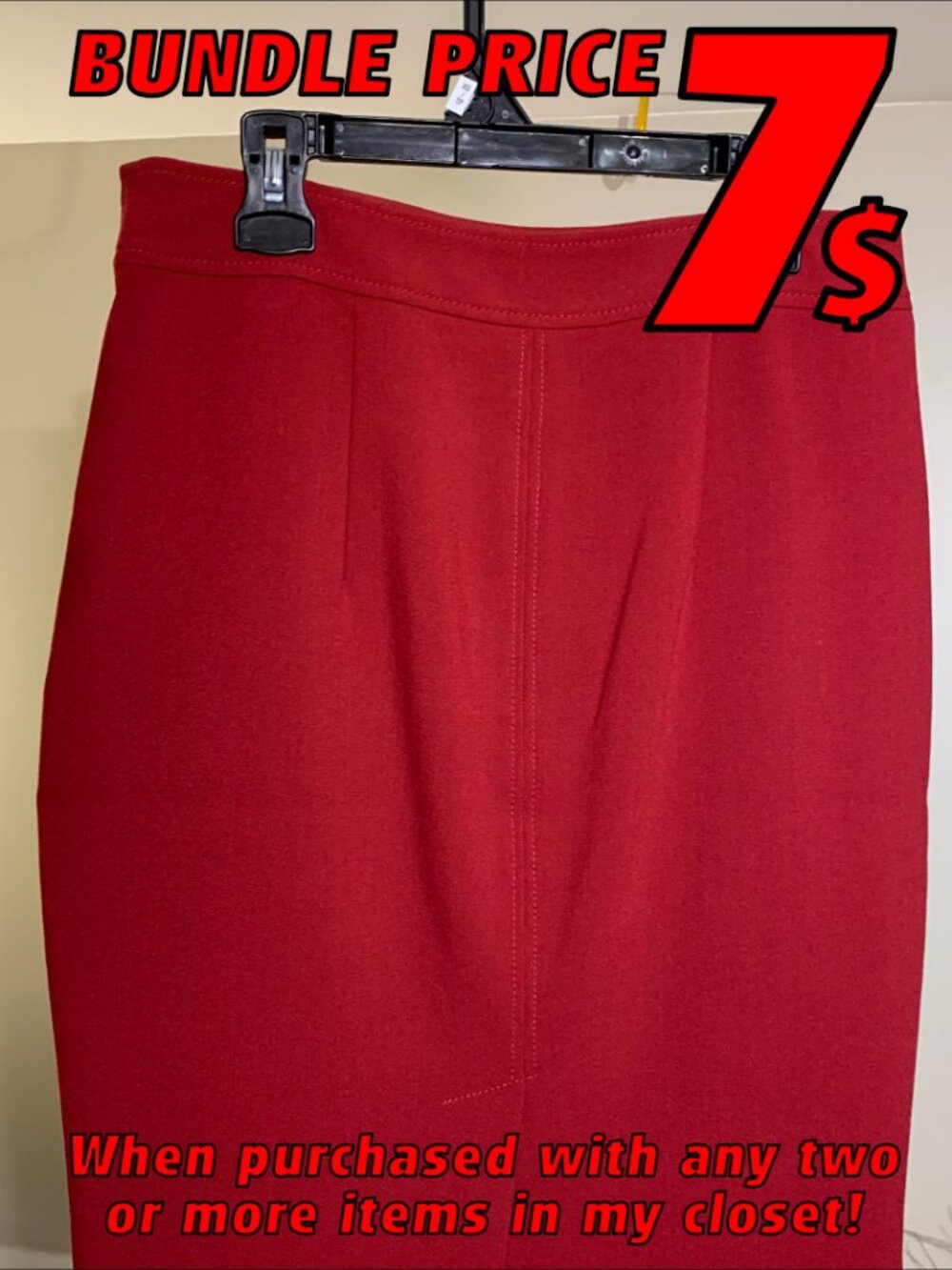 RW&CO Red Pencil Skirt Size 4